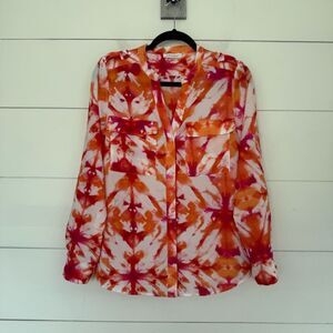 Calvin Klein Women’s XS Tie Dye Blouse Longsleeve